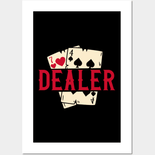 Casino Card Dealer I Poker I Blackjack print Posters and Art